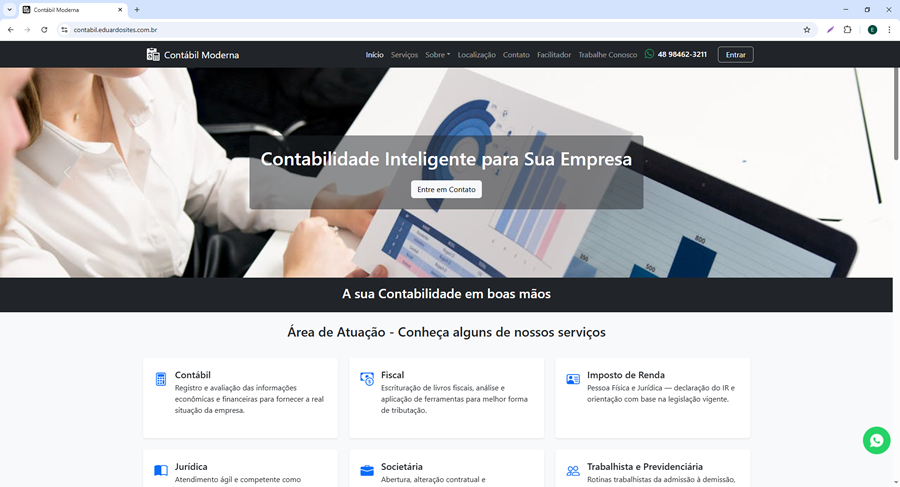 Tela do sistema Contábil Desk